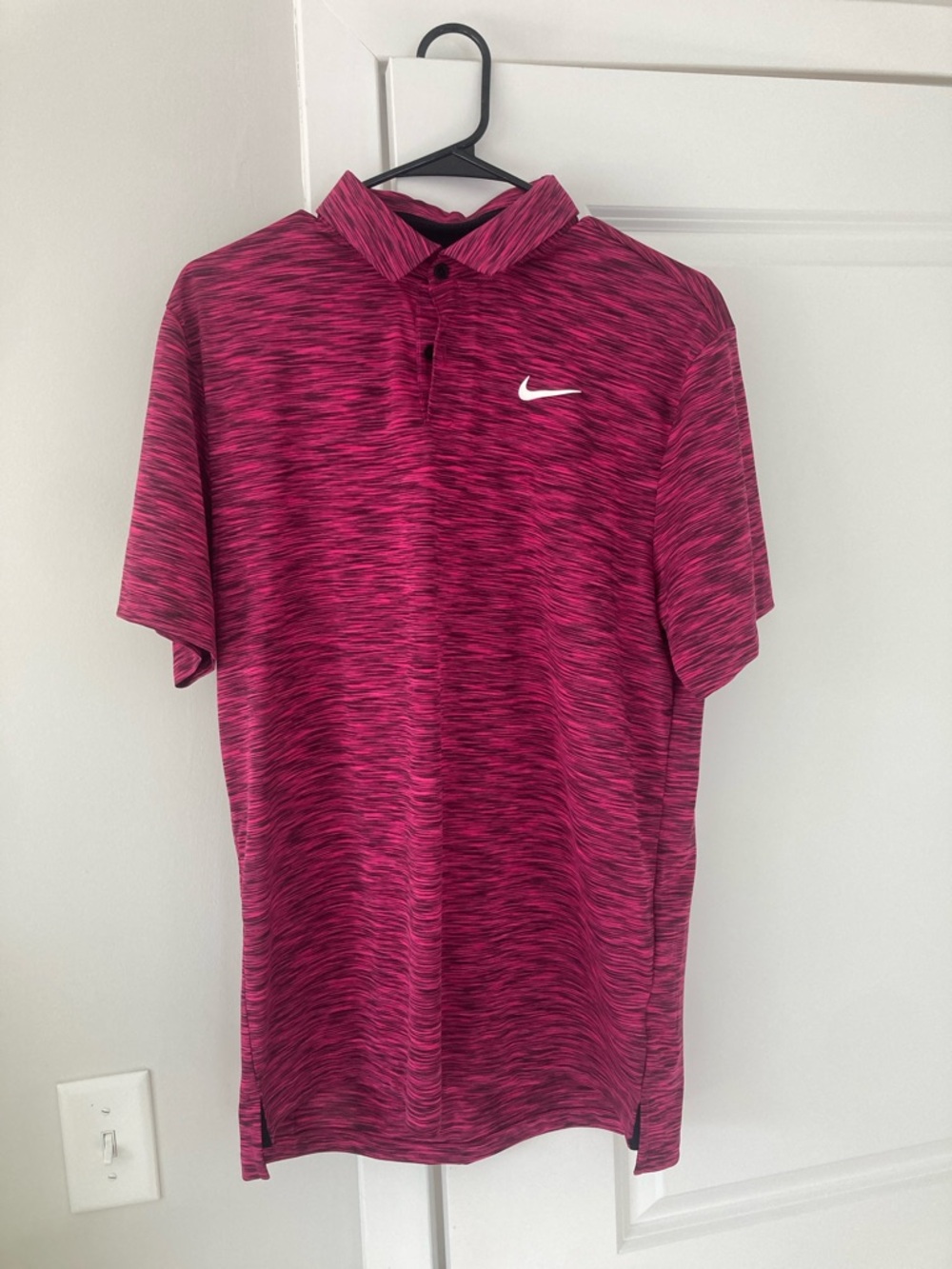 Nike Men’s Magenta Space-Dye Polo Shirt